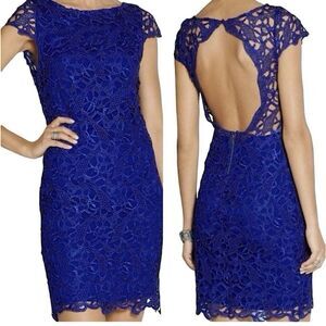 Elegant Blue Lace Dress